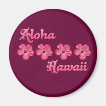 Pink Aloha Hawaii Magnet