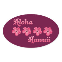 Pink Aloha Hawaii Stickers