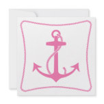Pink Anchor Invitations