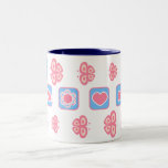 pink and baby blue butterfly mug mugs