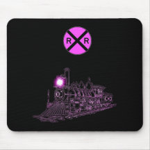 Pink And Berry Railroad Scenery Mouse Pad