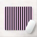 Pink and Black and Vertical and Stripes Mouse Pads