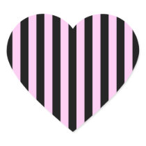 Pink and Black and Vertical and Stripes Sticker