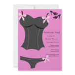 Pink and Black Bachelorette Party Invitation