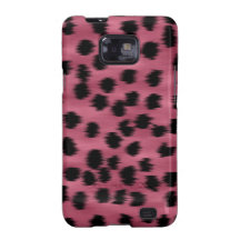 Pink and Black Cheetah Print Pattern. Samsung Galaxy S Cover