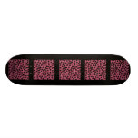Pink and Black Cheetah Print Pattern. Skate Board Decks