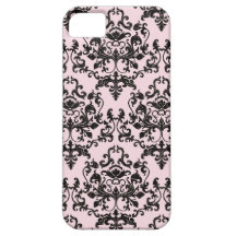 Pink and Black Damask iPhone 5 Cover