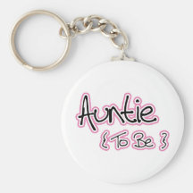 Pink and Black Design for Aunts Keychain