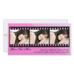 Pink and Black Filmstrip Photo Card photo cards
