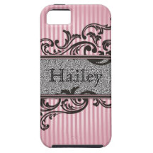 Pink And Black Fleur-De-Lis iPhone 5 Cover