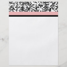 Pink and Black Floral Pattern Full Colour Flyer