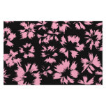 Pink and Black Floral Pattern. Stationery Paper