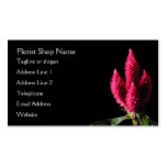 Pink and Black Florist Business Cards.
