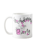 Pink and Black Flowers Bachelorette Party mugs