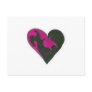 Pink and Black Heart Post Cards