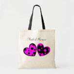 Pink And Black Hearts Bag