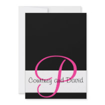 Pink and Black Invitation