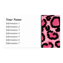 Pink and Black Leopard Print Pattern. Business Card Templates