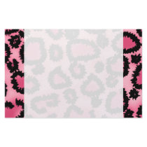 Pink and Black Leopard Print Pattern. Customized Stationery