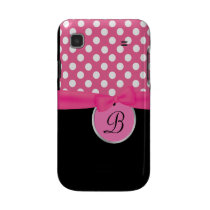 Pink and Black Monogram Samsung Galaxy Phone Case Samsung Galaxy S Cases