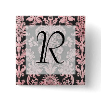 pink and black ornate fleur chic damask
