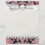 pink and black ornate fleur chic damask full color flyer