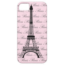 Pink and Black Paris Eiffel Tower iPhone 5 Cover