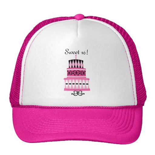 Pink and Black Party Cake Hat