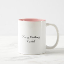 Pink and Black Party Cake Mugs
