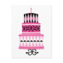Pink and Black Party Cake Postcard