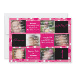 Pink and Black Polka Dot Birthday Invitation