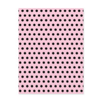 Pink and Black Polka Dot Pattern. Spotty. Postcards
