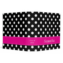 Pink and Black Polka Dot Personalized School