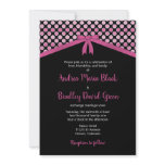 Pink and Black Polka Dots Customizable Invitation