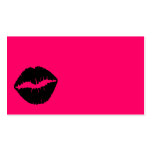 Pink and Black Smooch Business Cards