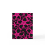 Pink and Black Wild Flowers Thank You Cards