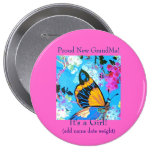 Pink and Blue Butterfly Pin birth announcement
