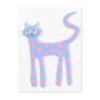 Pink and Blue cat Postcard