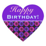 Pink and Blue Dandelions  Happy Birthday Sticker