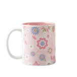 Pink and Blue Floral mugs