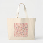 Pink and Blue Floral Tote Bags