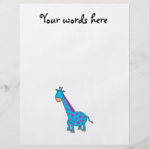 Pink and blue giraffe flyers