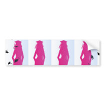 Pink and Blue Grad Silhouettes Bumper Stickers