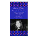 Pink and blue graduation picture card