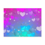Pink and Blue Hearts postcards