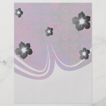 pink and blue marble swirls damask flyer design
