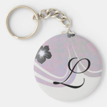 pink and blue marble swirls damask key chains