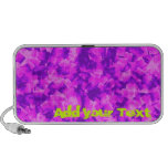 Pink and blue neon style Cubism art custom speakers