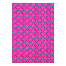 Pink and Blue Paper Zig Zag Personalized Invites