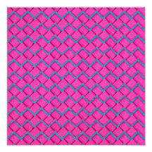 Pink and Blue Paper Zig Zag Photo Print